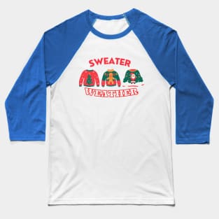 Counting Down to Christmas with Sweaters Baseball T-Shirt